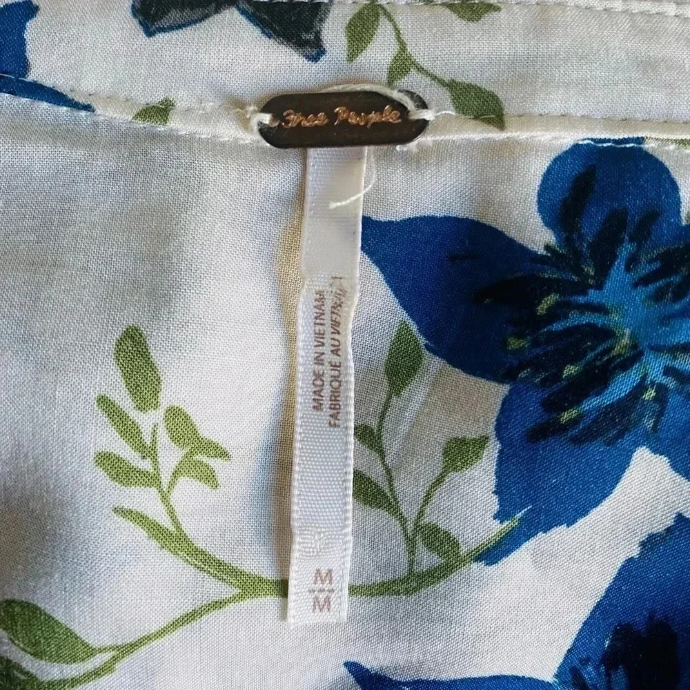 FREE PEOPLE | Lighten Up Tea Combo Floral Print Mini Shift Dress Size M - Picture 11 of 12